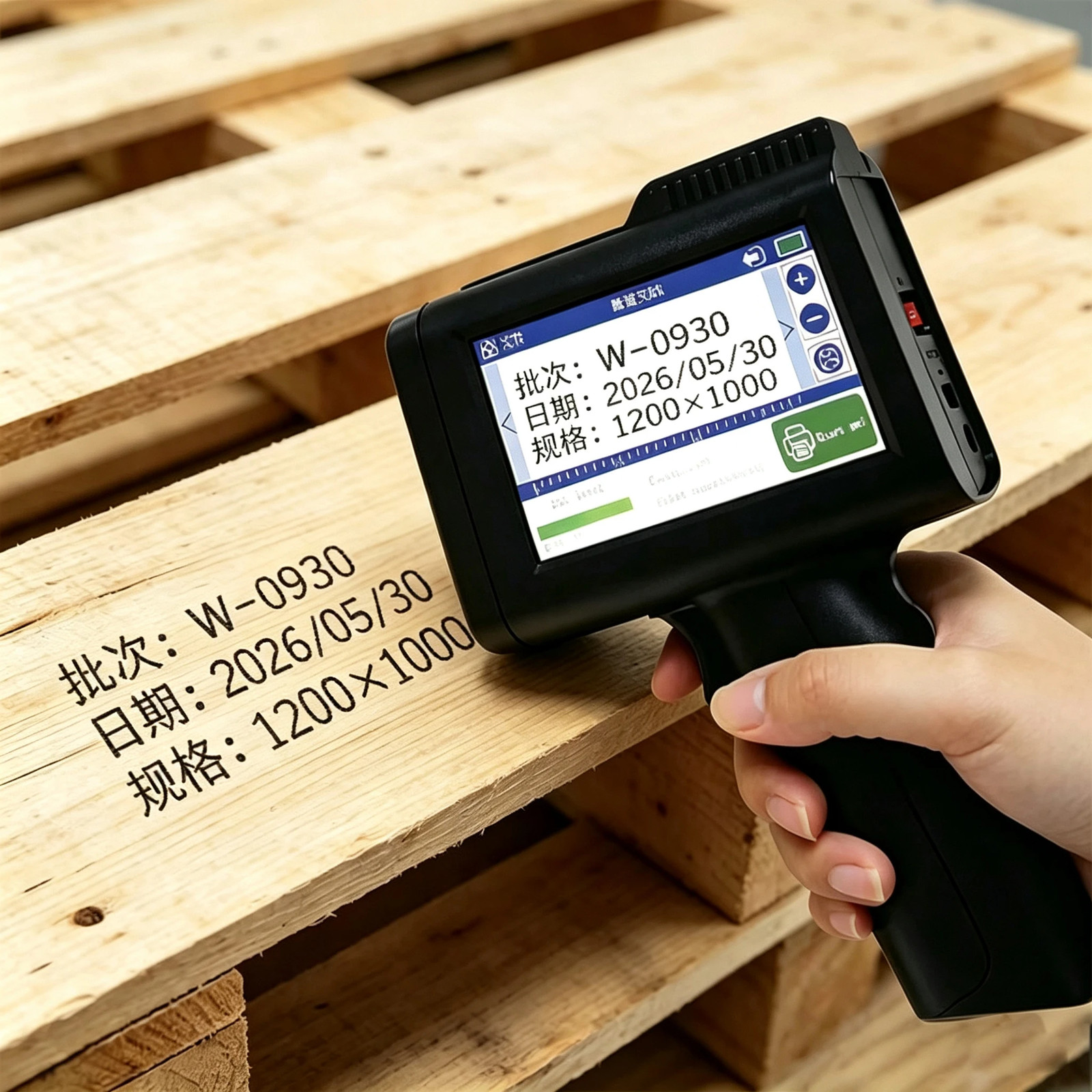 Portable Inkjet Printer 12.7mm Date Code Expiry Date Barcode for Cardboard