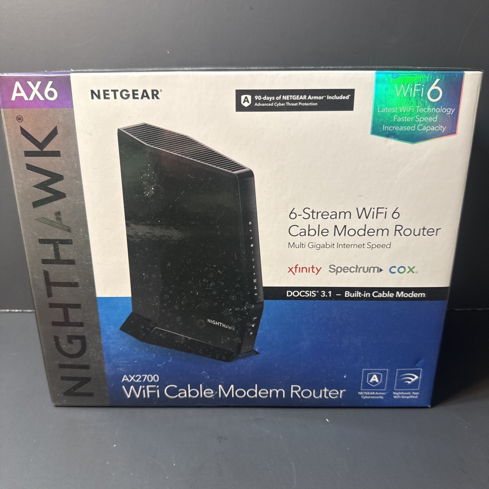 NETGEAR Nighthawk AX6 WiFi 6 Cable Modem Router Combo