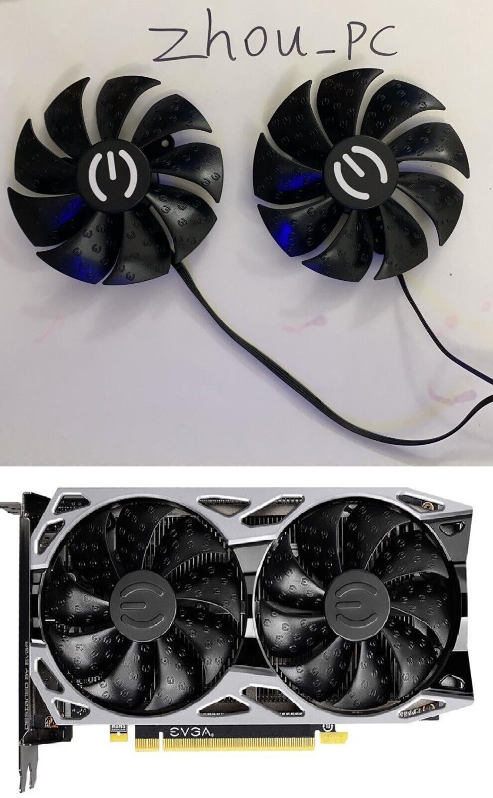 GPU Replacement Cooling Cooler Fan For EVGA RTX 2060 GTX 1660ti 1660 1650 SC