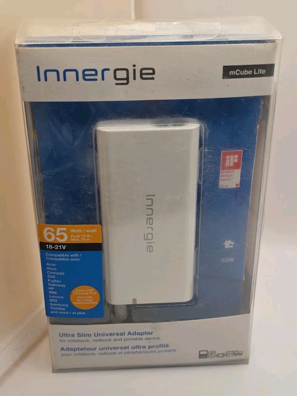 Innergie mCube Lite 18-21V  65W Slim Universal Adapter Phone, Tablet Charger P7