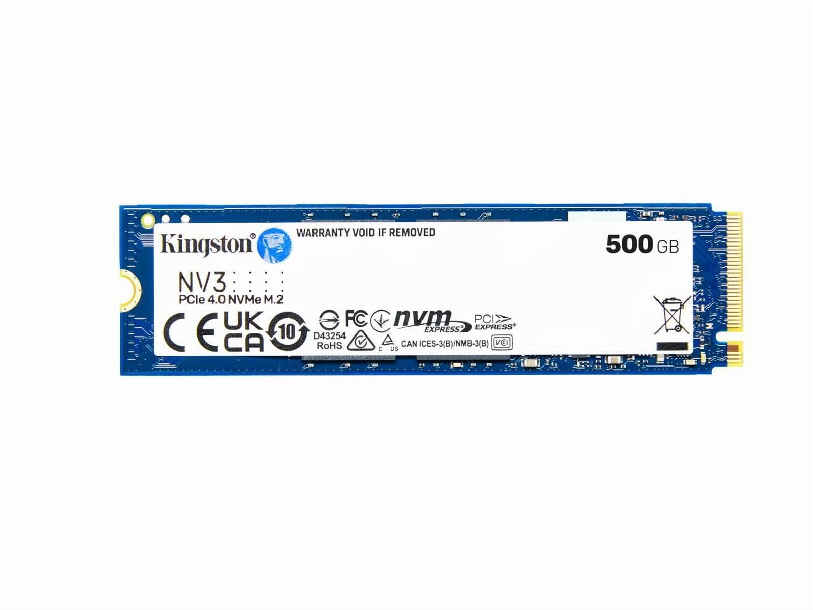Kingston NV3 500GB M.2 2280 PCIe 4.0 x4 NVMe Internal Solid State Drive SSD, Up