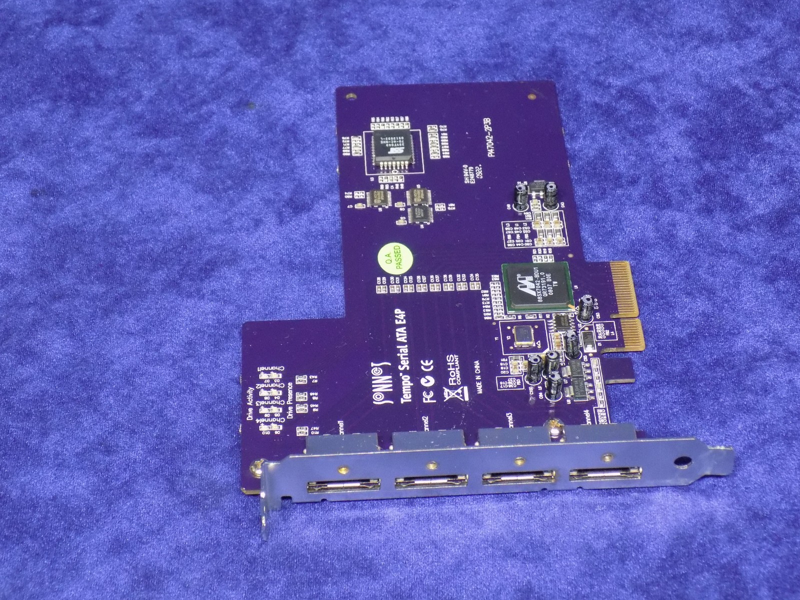 USED WORKING SONNET TEMPO SERIAL ATA E4P CONTROLLER CARD PCI-E