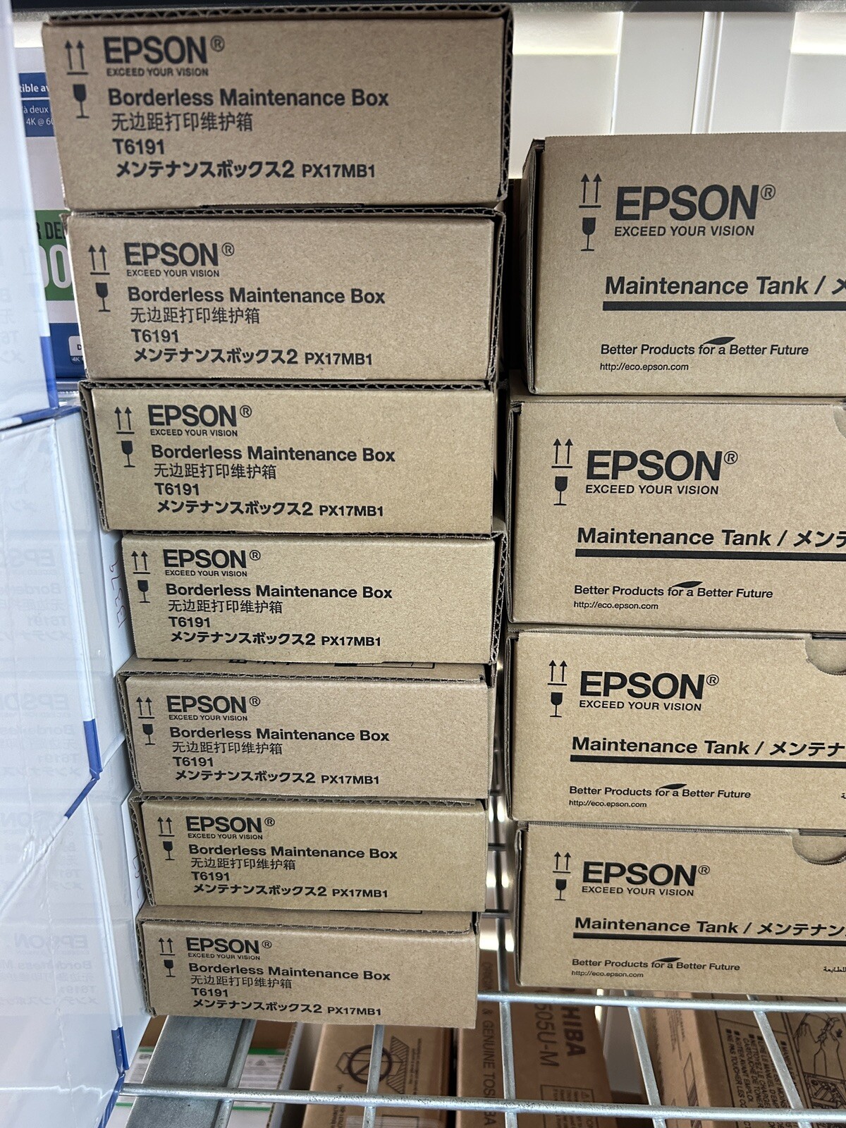Genuine Epson T6191/PX17MB1 Borderless Maintenance Box 4900 4910 Qty 7