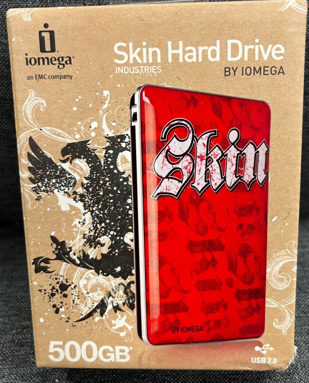 Iomega Skin Hard Drive 500GB Ego Skin Knock Out #35108 Red VERY COOL Brand New