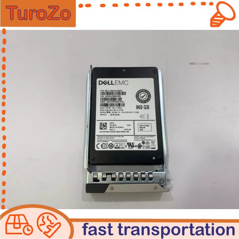 0R1ND2 R1ND2 Dell EMC 960GB 12G 2.5" SFF SAS RI SSD 14/15/16G KIT New