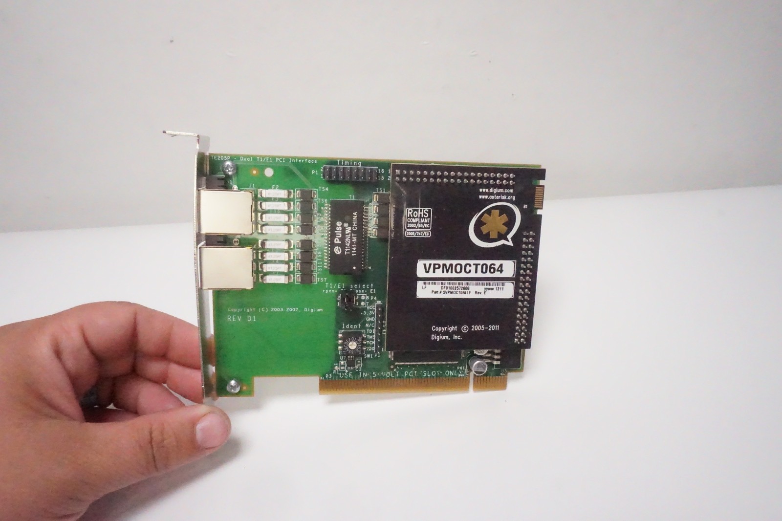 DIGIUM TE220  DUAL PORT  WITH VPMOCT064