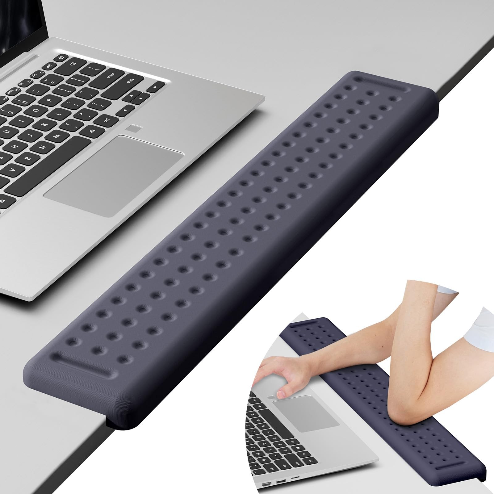 60CM Deep Blue LShaped Desk Long Wrist Rest Elbow Memory Foam Ergonomic