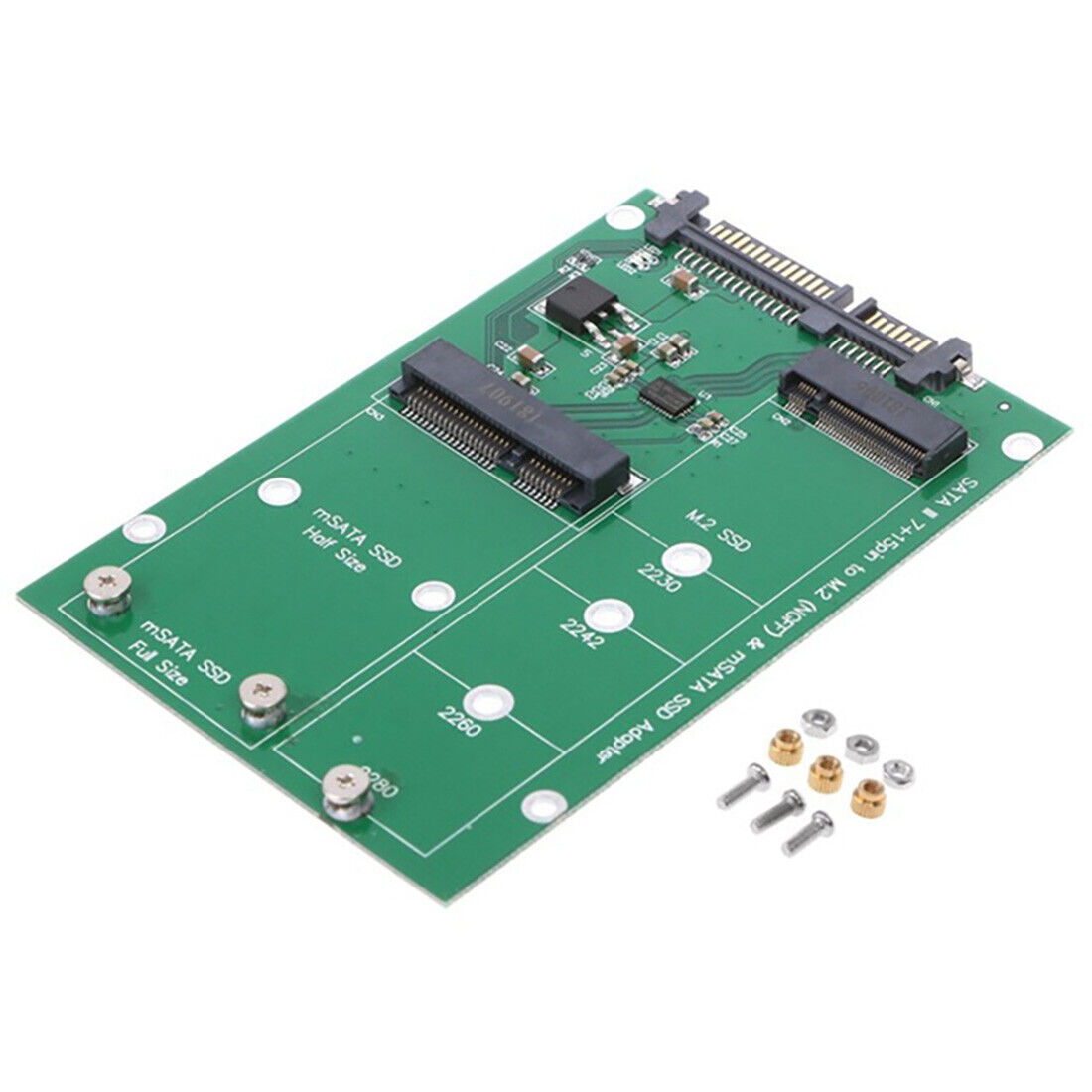 2 In 1 mSATA M2 NGFF SSD to SATA Converter Adapter Combo Card M.2