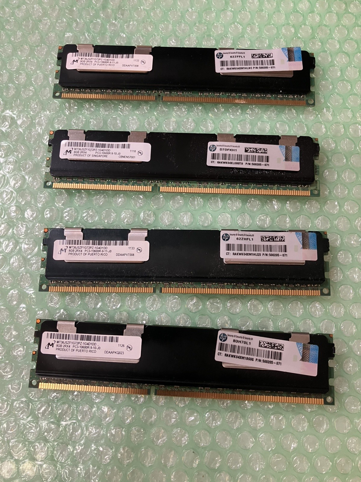 Micron 32GB (4x8GB) MT36JSZF1G72PZ-1G4D1DD PC3-10600R Server Memory Ram