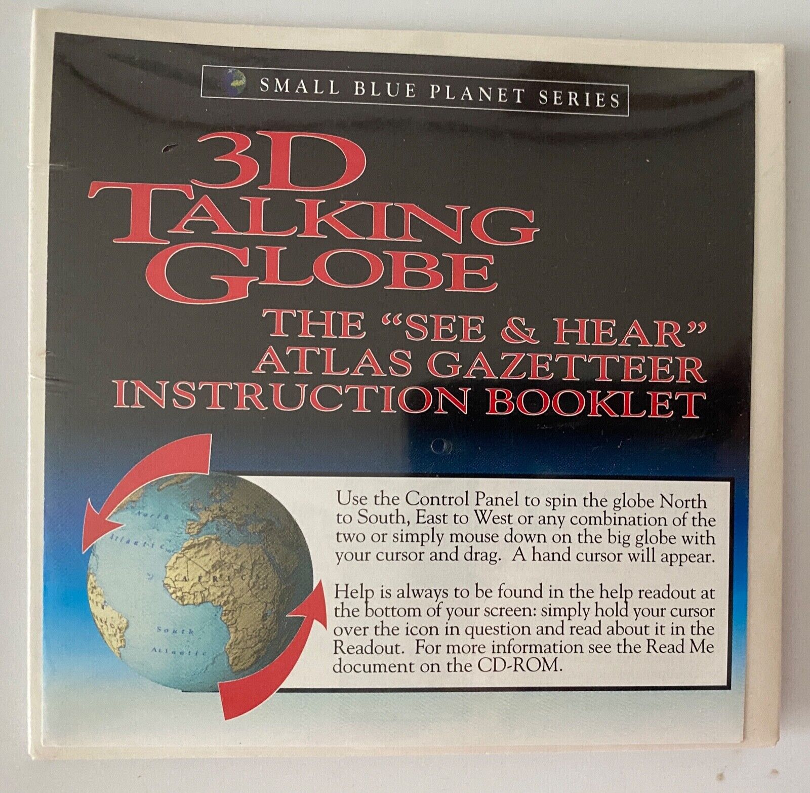 3D Talking Globe  Small Blue Planet Series SEALED  Software CD Early Mac