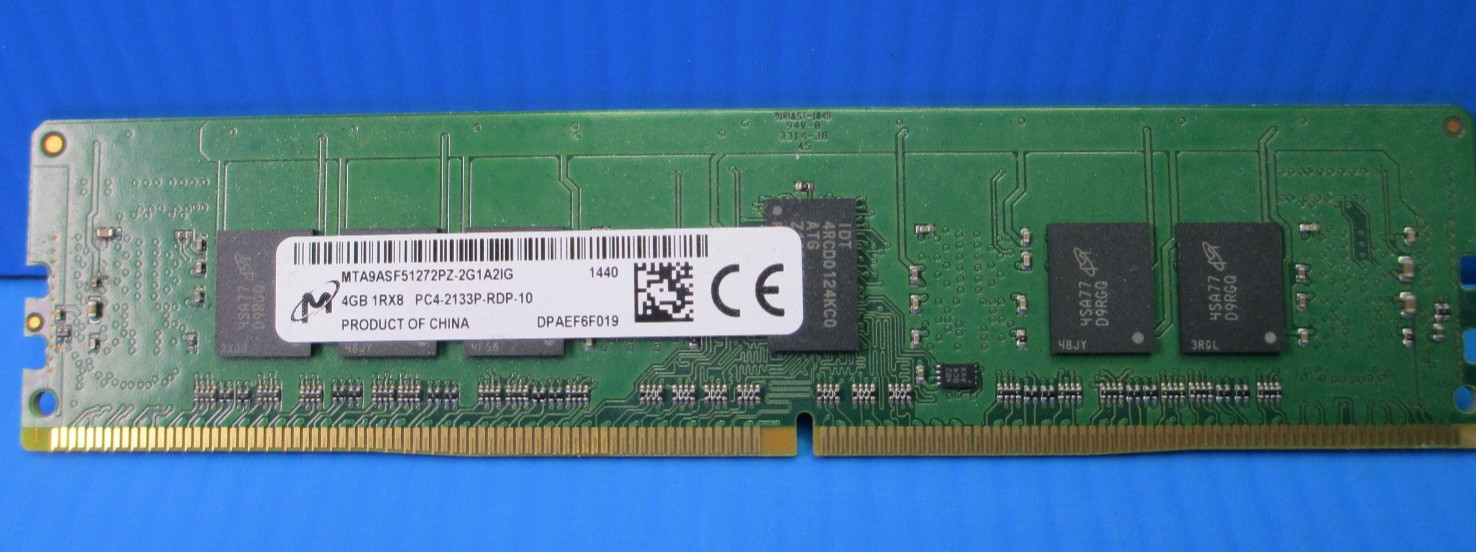 MICRON 4 GB SERVER MEMORY RAM PC4-2133P-RDP-10 1RX8