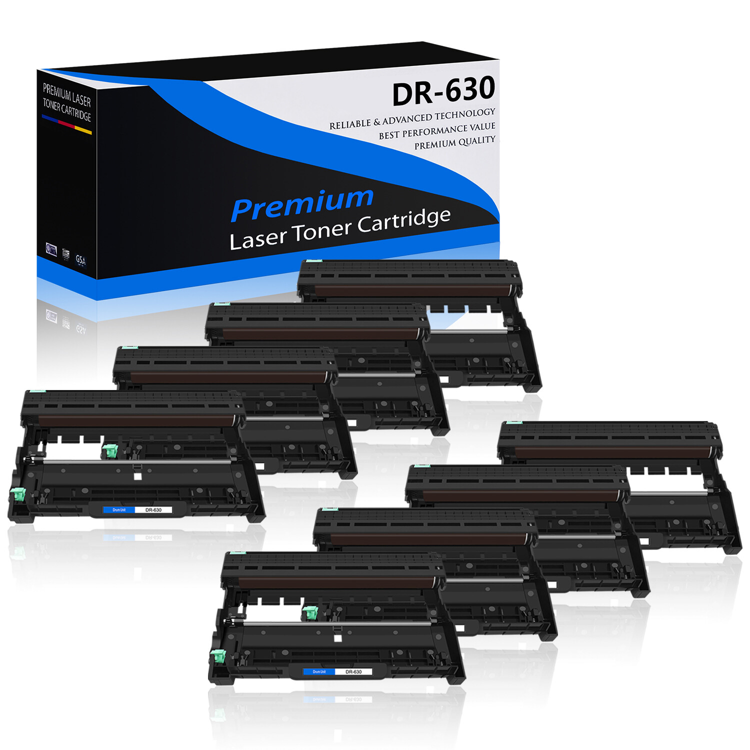 8x DR630 Drum Unit for Brother TN660 DR-630 DCP-L2500D HL-L2340DW HL-L2360DW