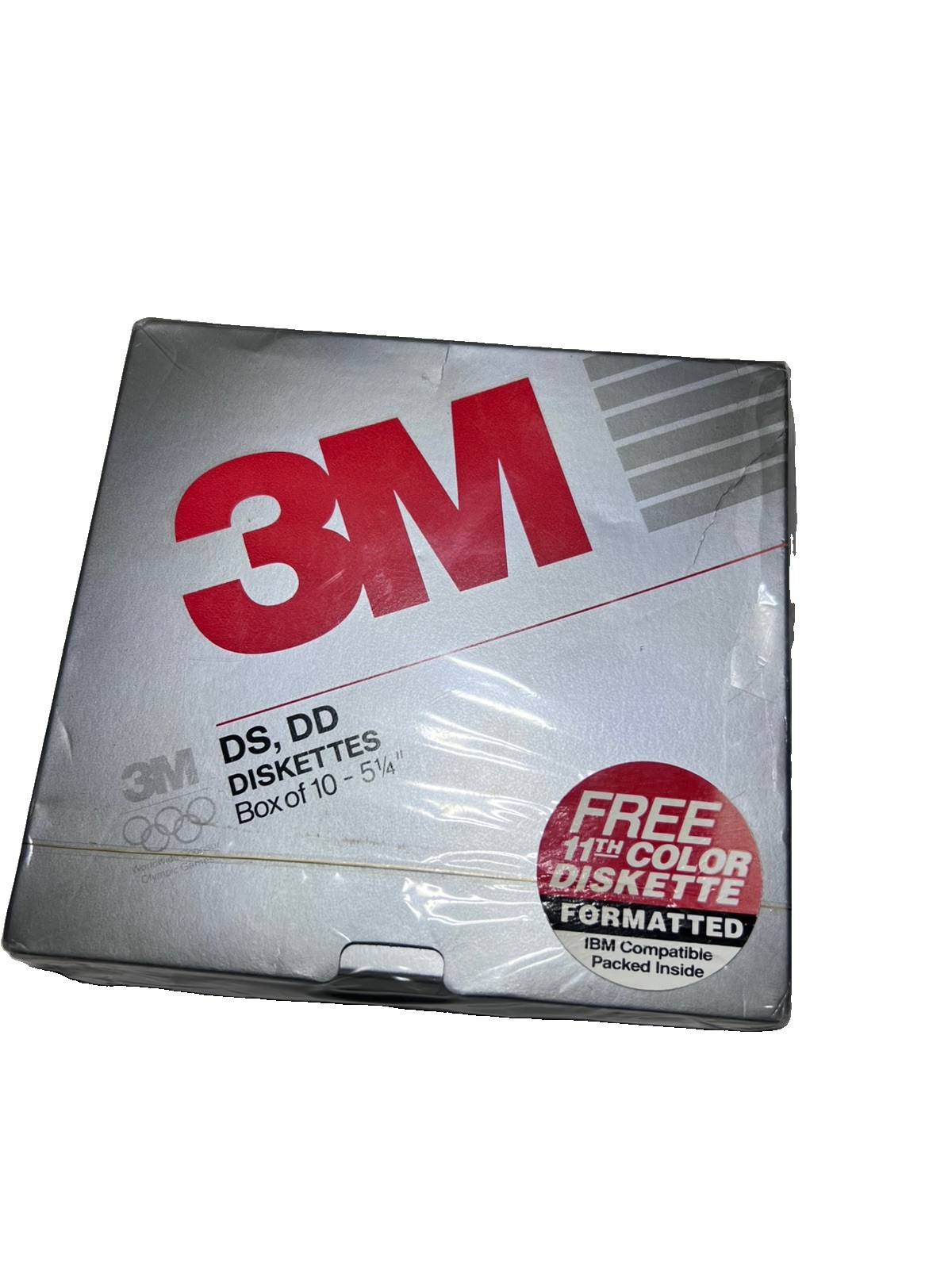 Vintage 3M DS DD RH Disketts Box Of 10 5 1/4 Inch NOS Sealed 1989 USA #00234