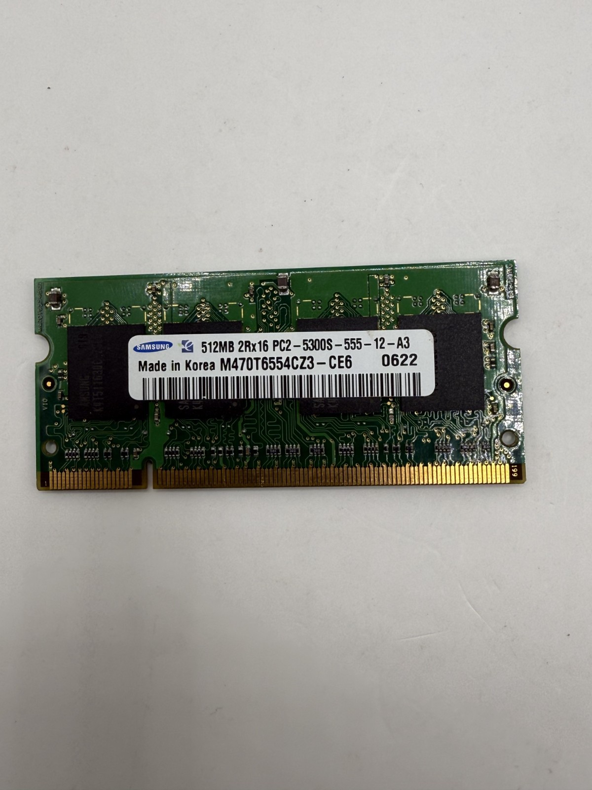 Samsung 512MB DDR2 667MHz PC2-5300S Laptop RAM SODIMM M470T6554CZ3-CE6