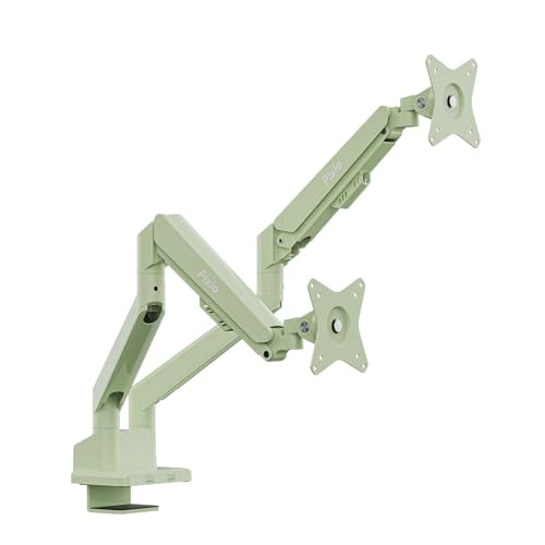  PS1D Wave Monitor Arm Stand Desk Mount - Fits up to 32 inches Dual Mint Green