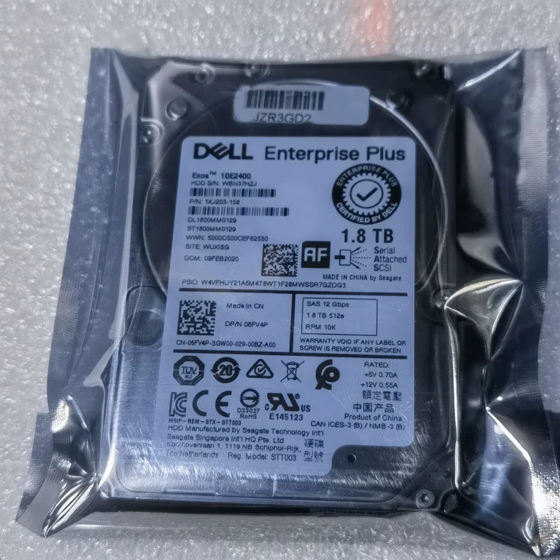 06FV4P FOR Dell 1.8TB 2.5" 12Gbps SAS Hard Drive ST1800MM0129 6FV4P HDD