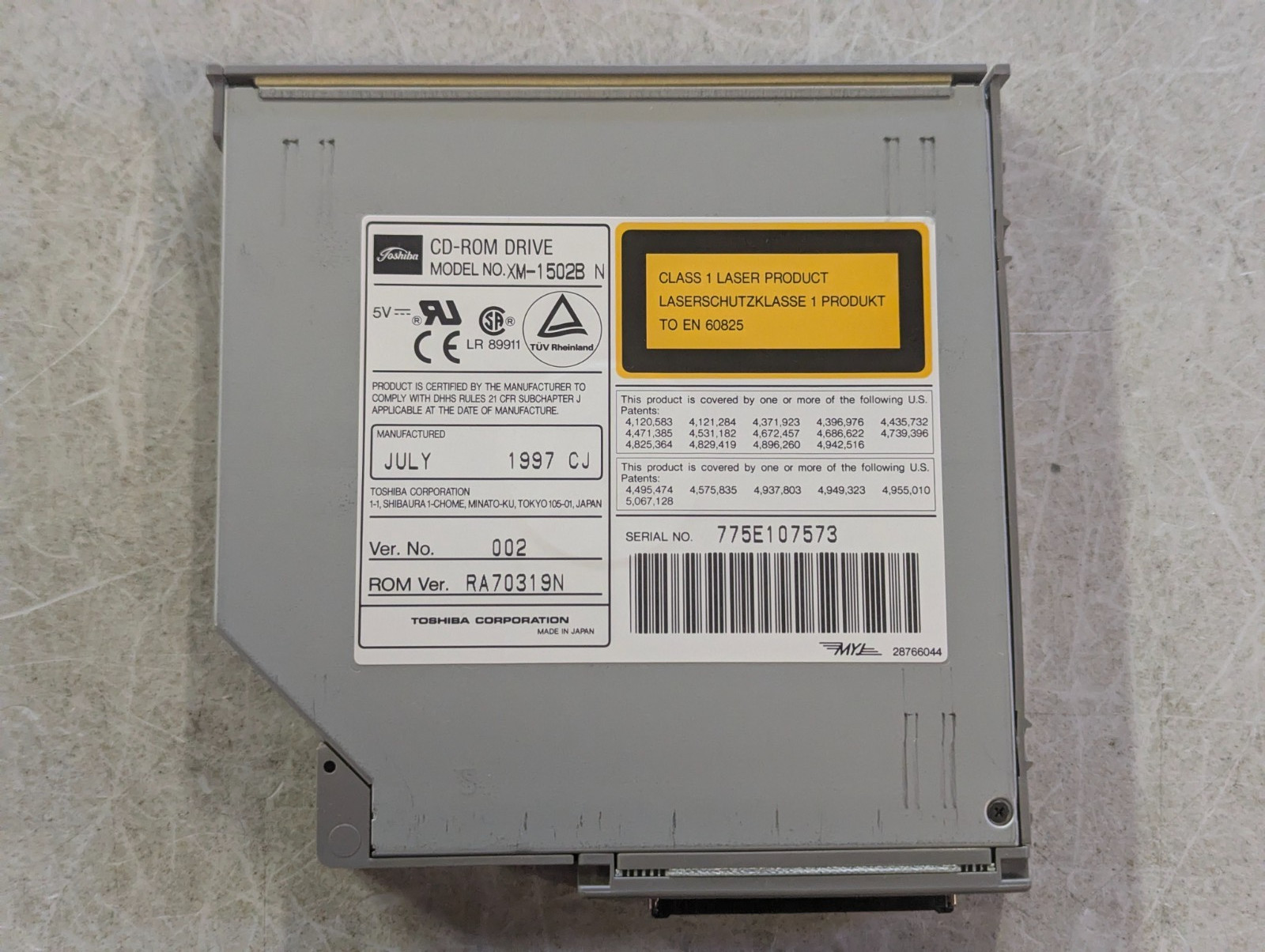 Toshiba XM-1502B N 10X Slim Internal ATAPI IDE CD-ROM Drive