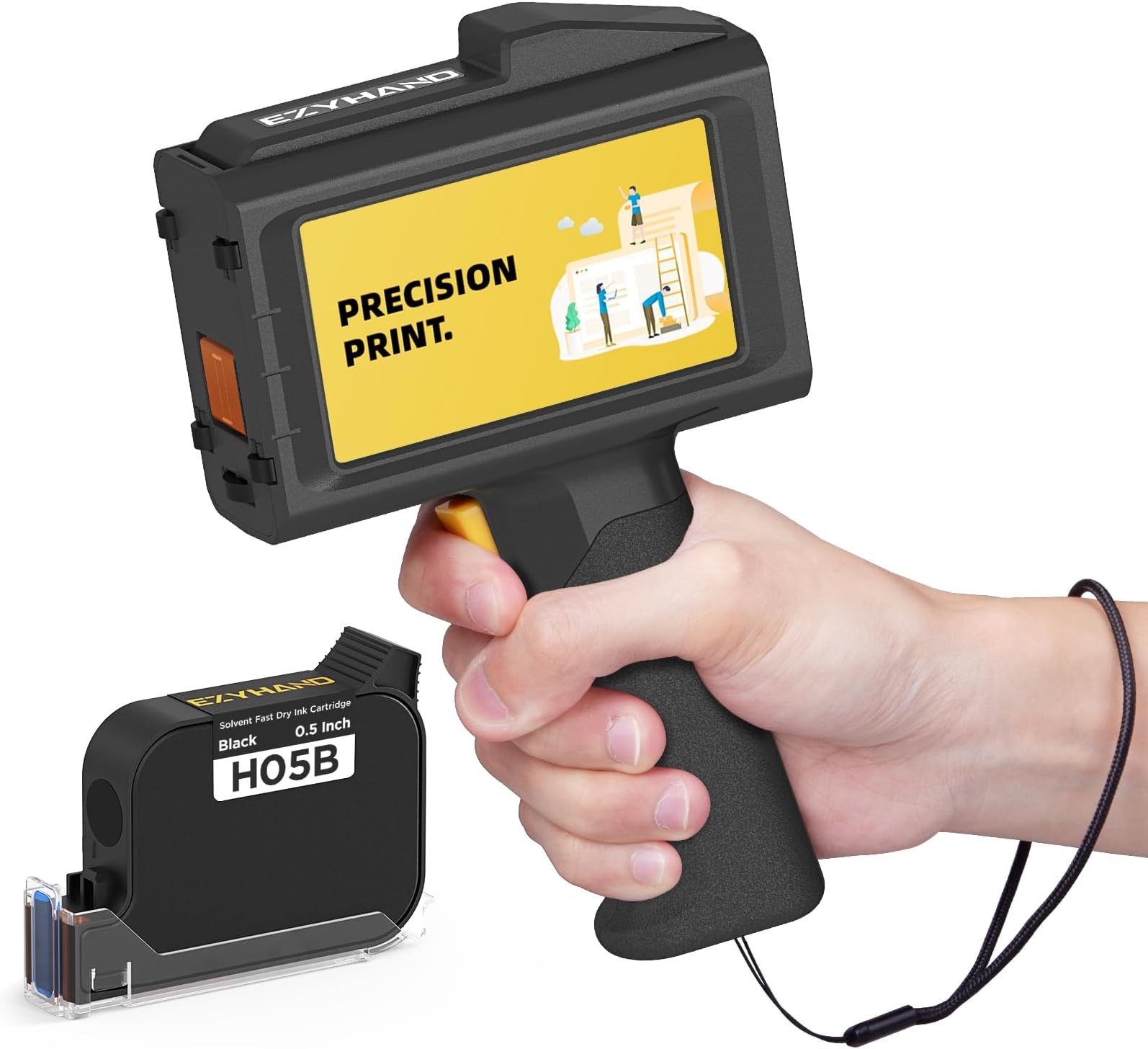 Handheld Inkjet Printer 0.5 Inches Print Height Weighs Only 390g for Batch Co...