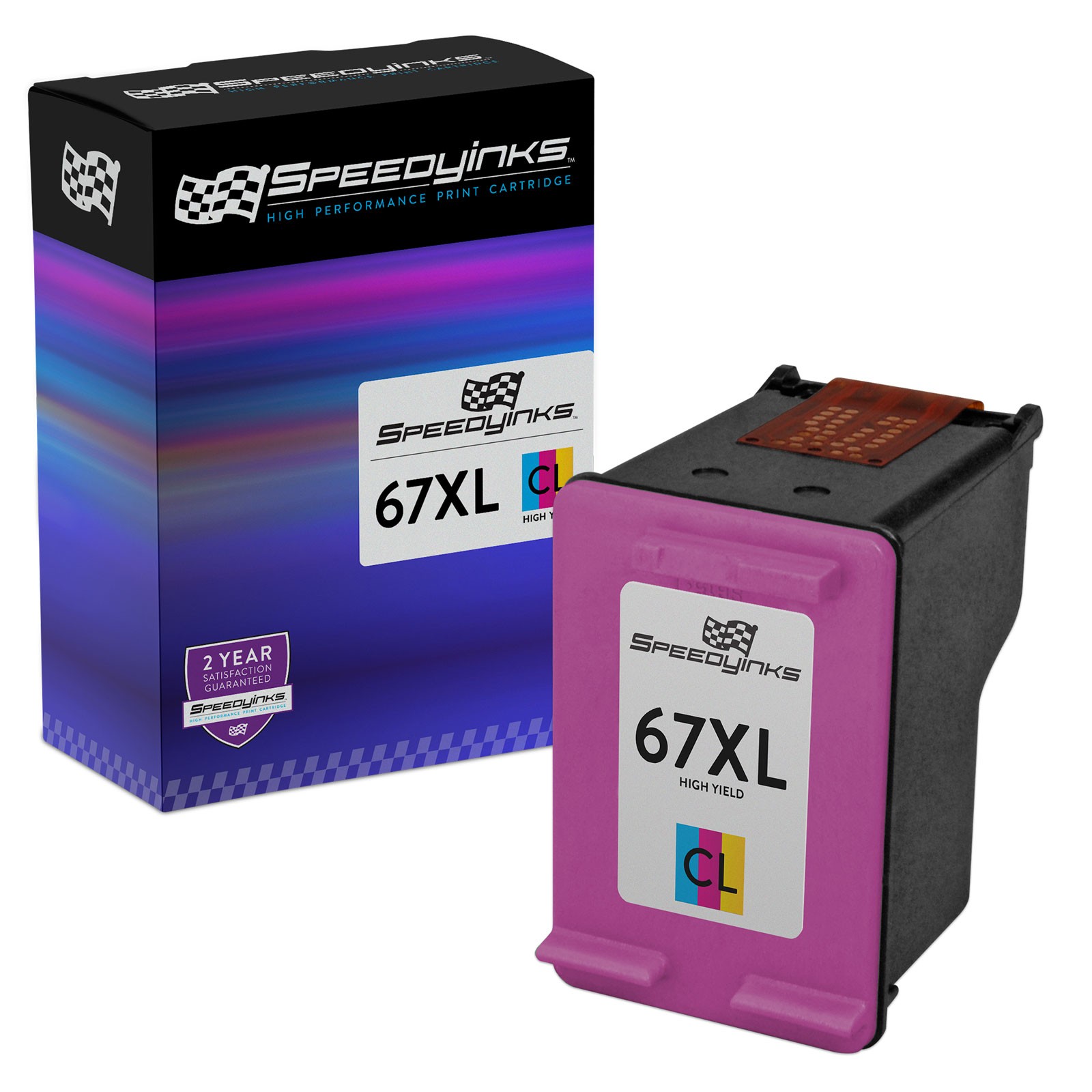 Speedy Replacement for HP 67XL 3YM58AN Color High Yield Ink Cartridge