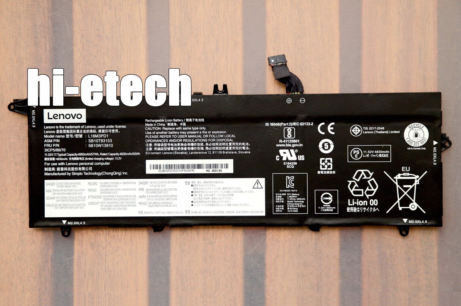 Genuine L18M3PD1 L18C3PD1 L18L3PD1 Battery for Lenovo ThinkPad T14S T490S T495S