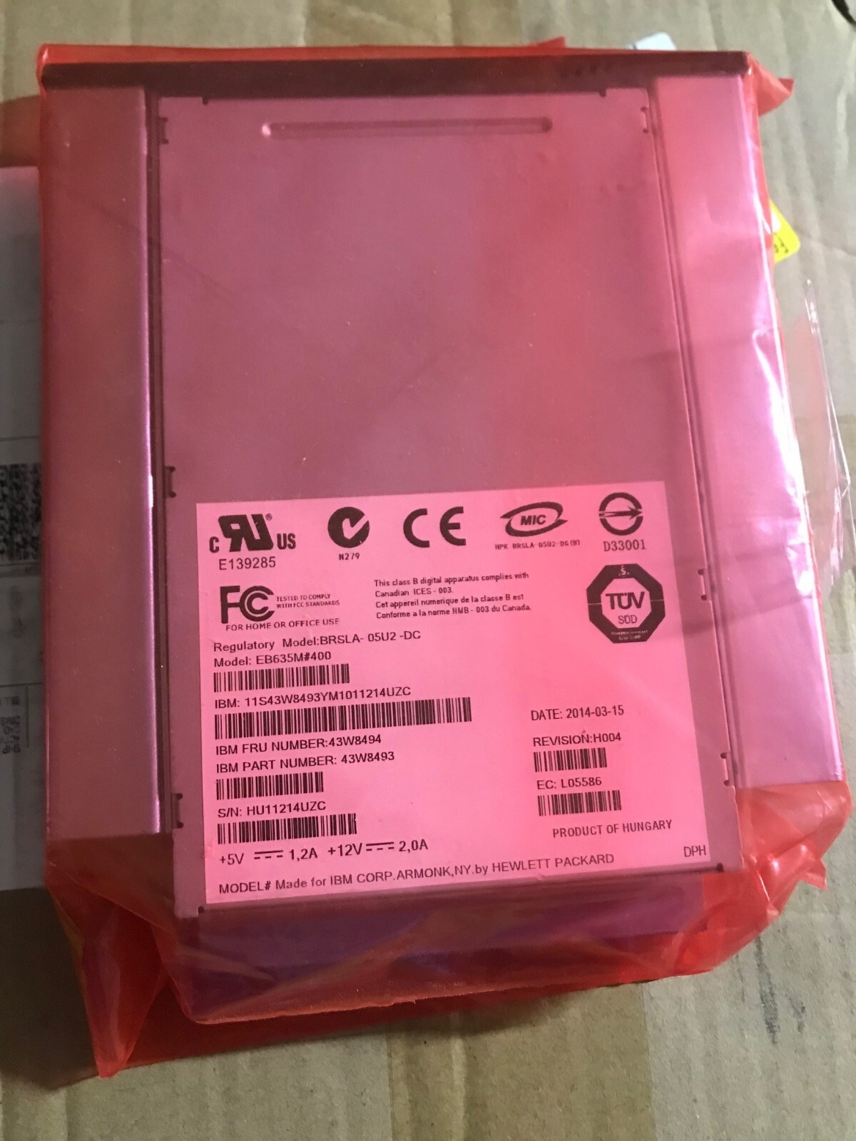 IBM 43W8494 DDS6 DAT160 USB Internal Tape Drive 43W8493 EB635L#400 BRSLA-0502-DC