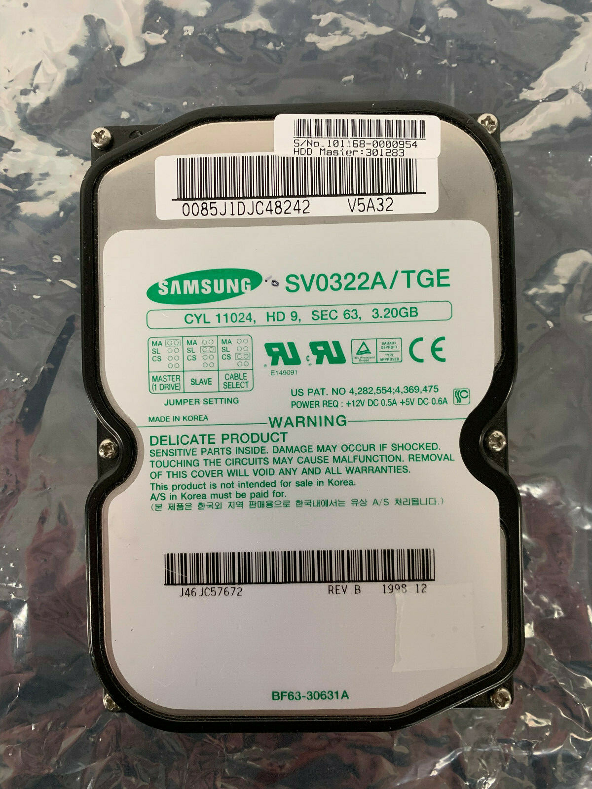 Samsung Spinpoint SV0322A 3.2GB Internal 5400RPM 3.5" (SV0322A/TGE) HDD