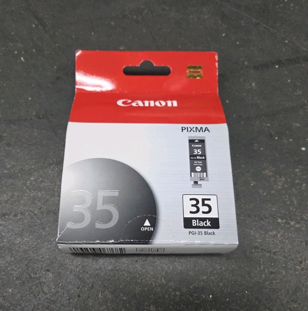 Canon 1509B002 Genuine Ink Cartridge Canon PGI-35 Black Ink in Box