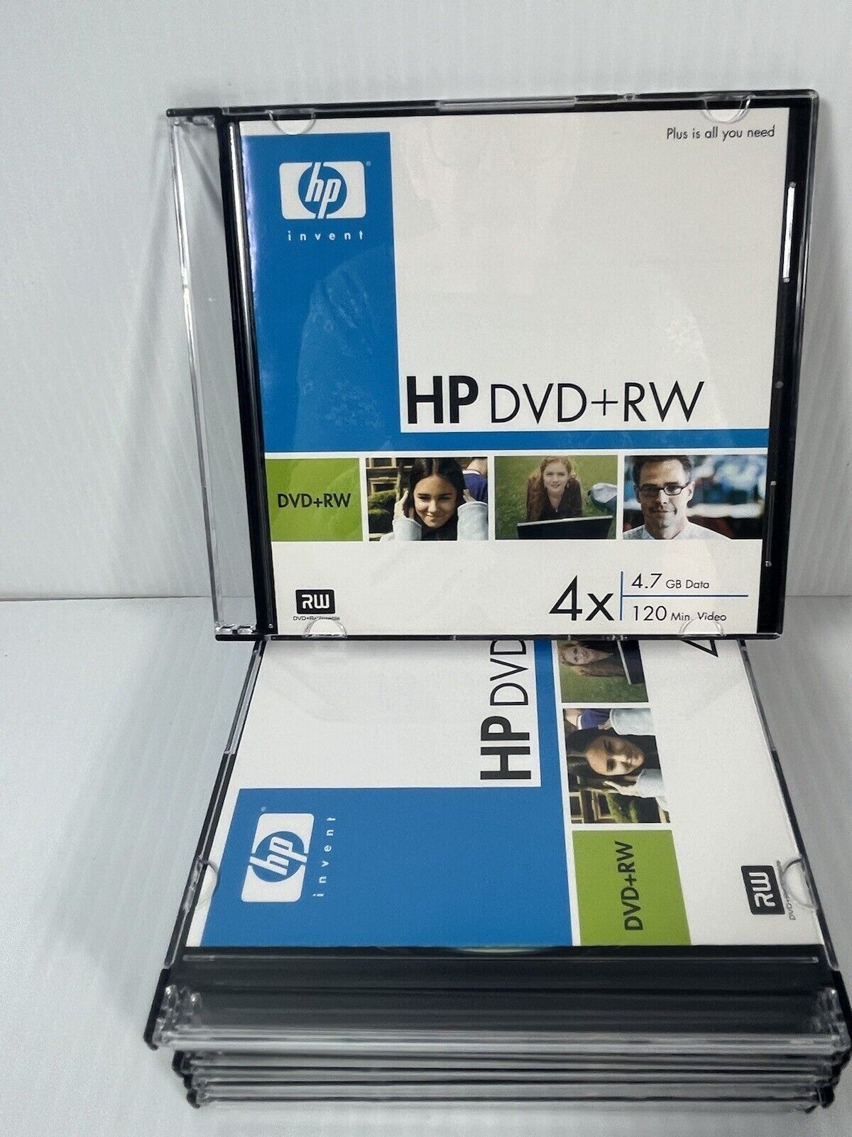 HP Invent DVD+RW 4X 4.7GB Data 120 Min Video Lot 8 DW00021M New