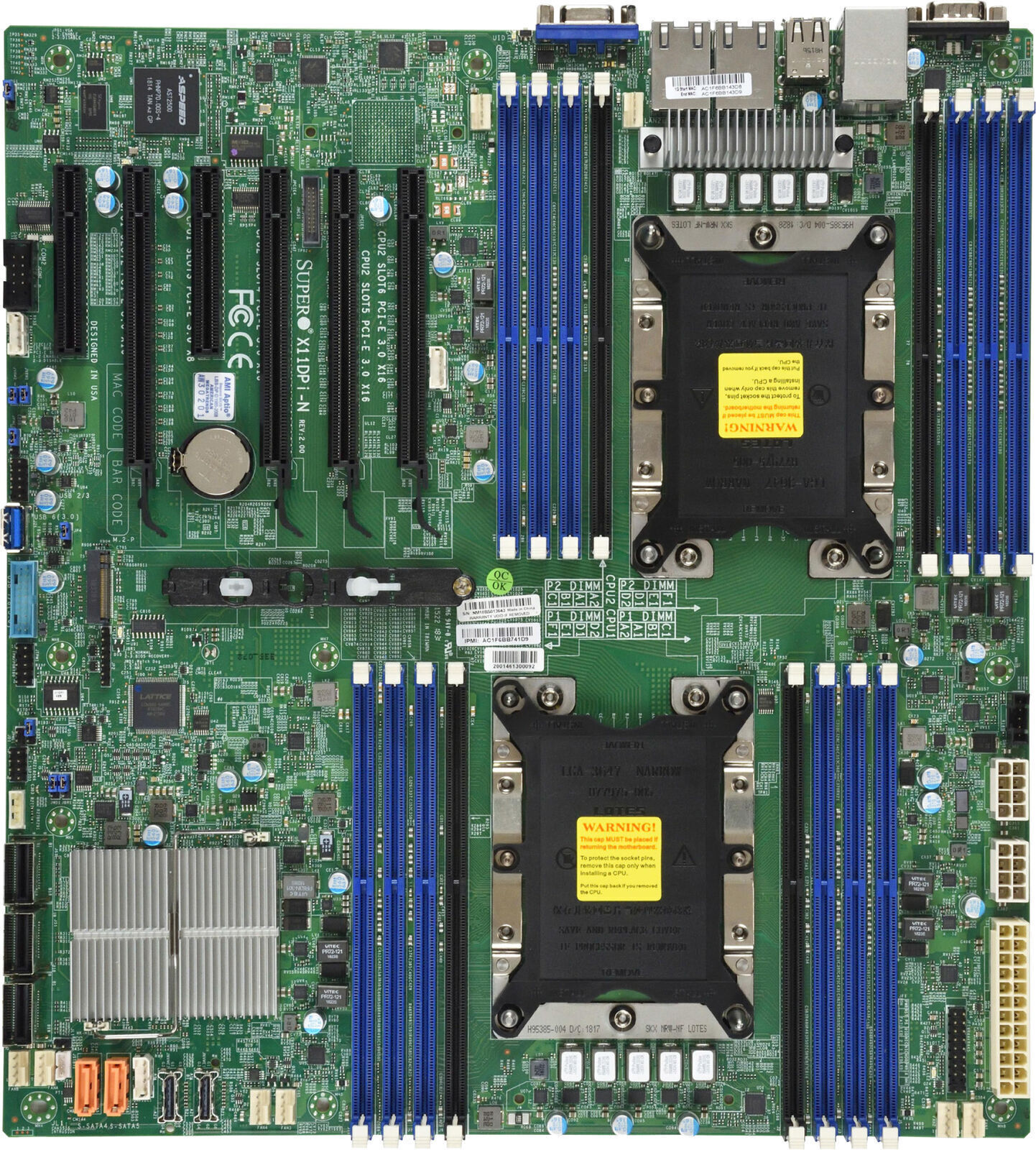 SuperMicro X11DPI-N dual-way 3647 server workstation motherboard M.2 interface