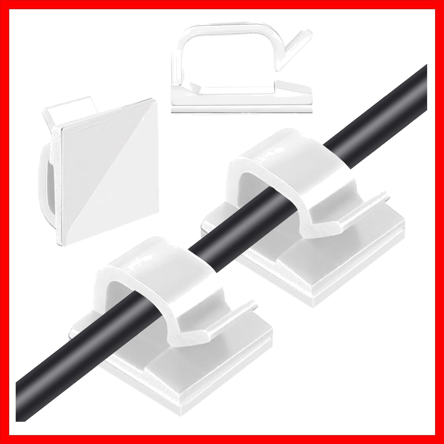 120PCS 3/4 inch Adhesive Outdoor Cable Clips - Strong Viscosity for Durable Use