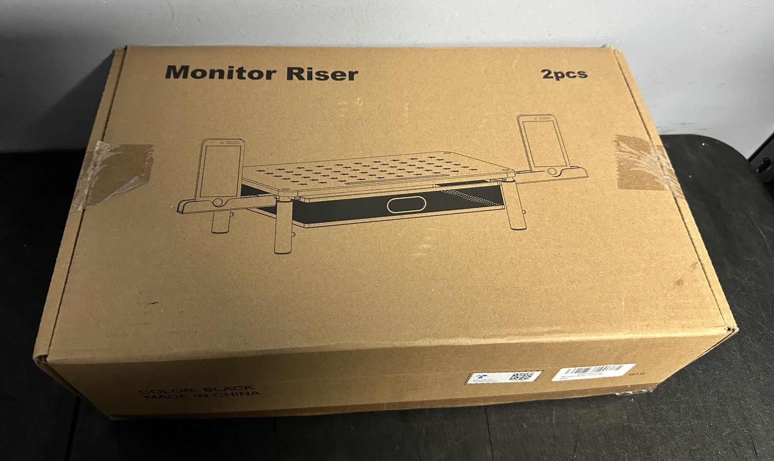 OPEN BOX Zimilar 2 Pack Monitor Stand Riser w/Metal Drawers