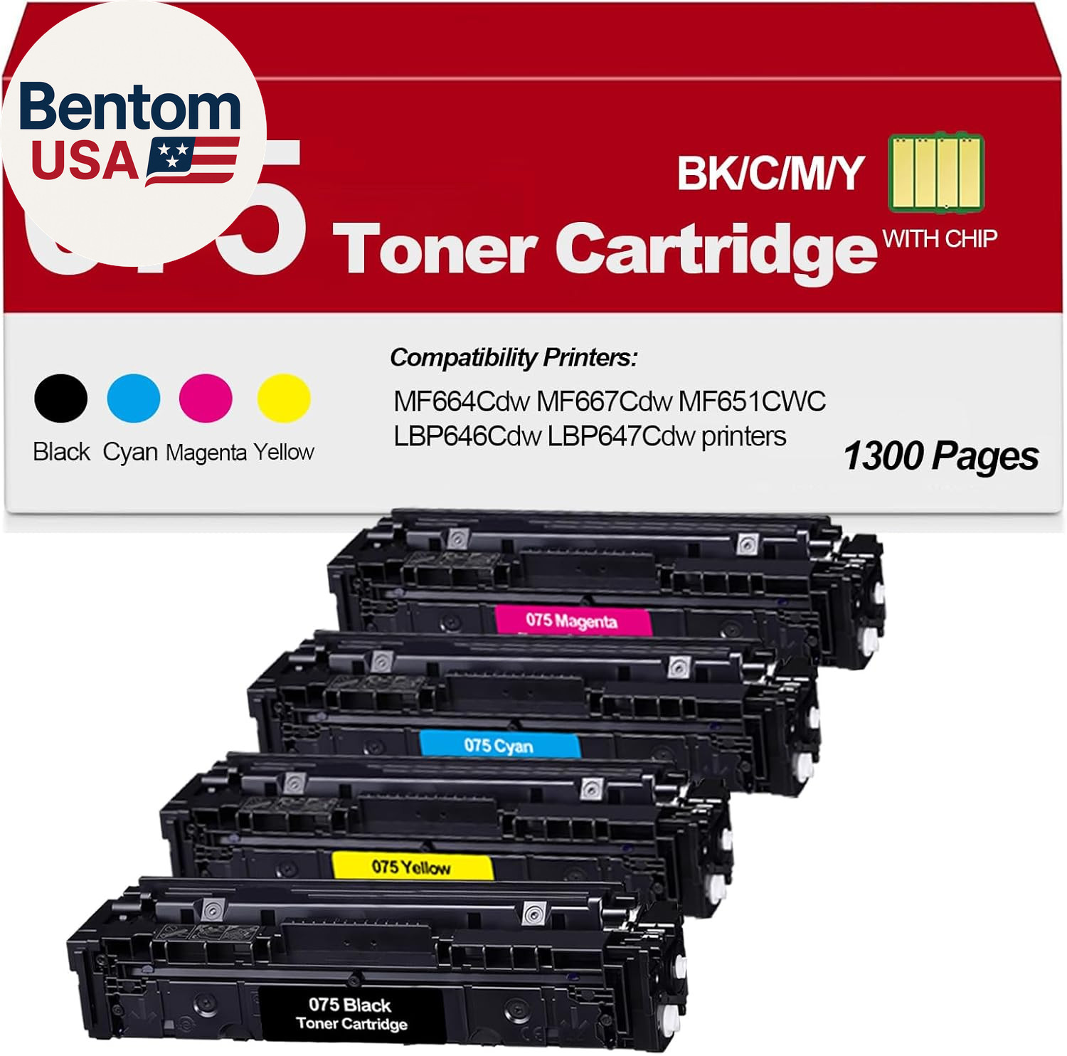 CRG 075 Toner Cartridge Set for Mf664Cdw Mf667Cdw MF651CWC Lbp646Cdw Lbp647Cdw C