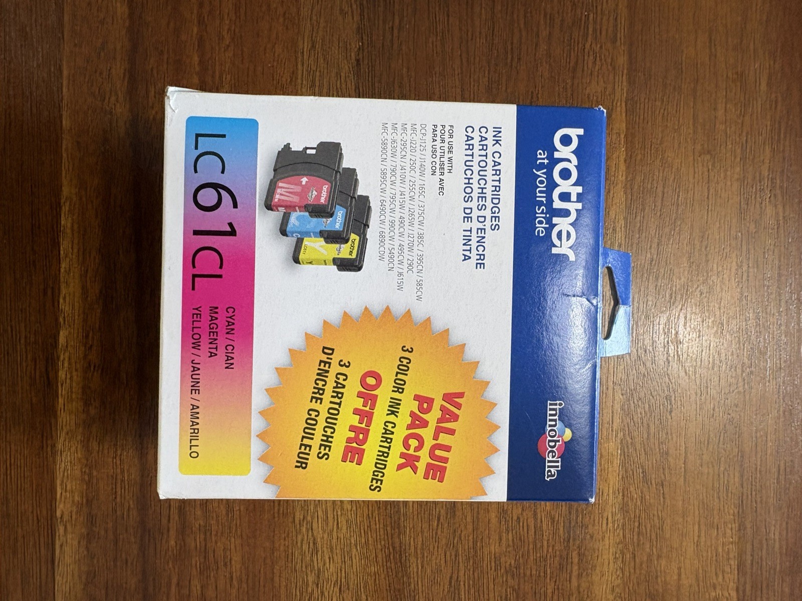 Brother LC61CL Ink Cartridges Exp: 05/2019 CYAN MAGENTA YELLOW