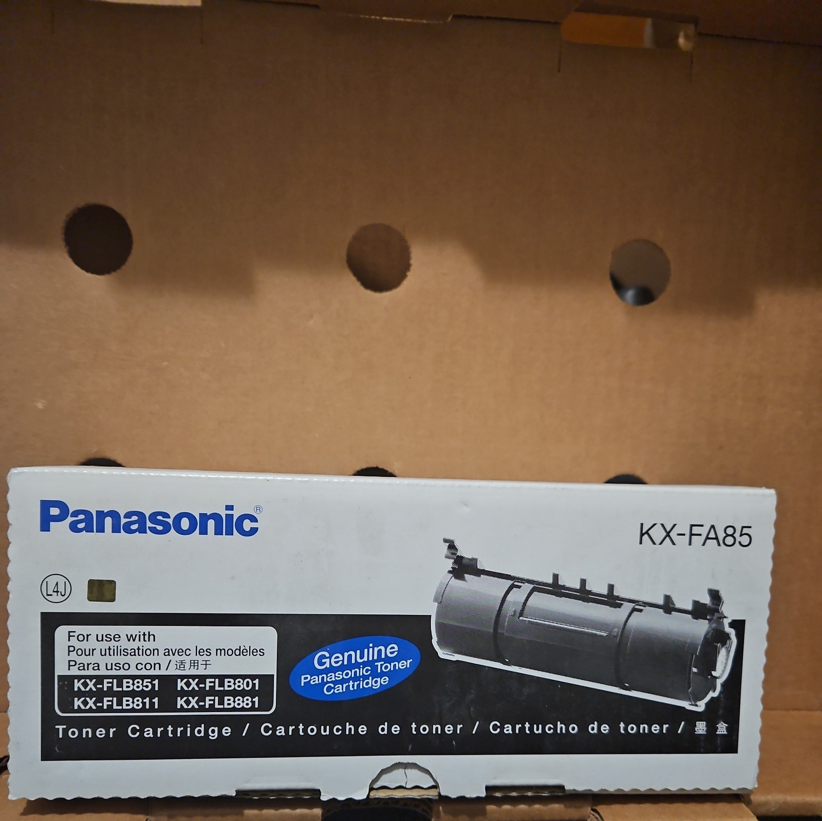 GENUINE PANASONIC KX-FA85 BLACK TONER CARTRIDGE FOR KX-FLB851/FLB811/FL881/801