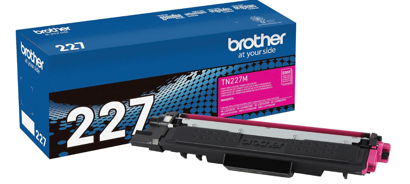Brother TN227M Magenta Toner Genuine OEM High Yield 2300 Pages New