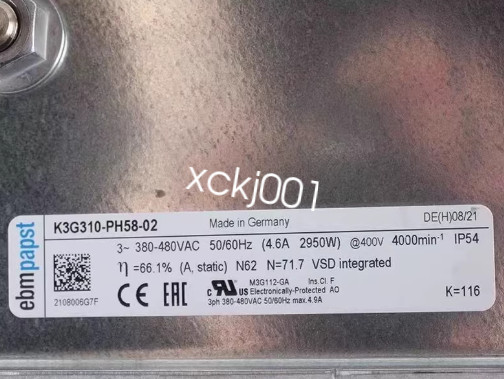 1PCS K3G310-PH58-02 380V-480V centrifugal fan, brand new fedex or DHL