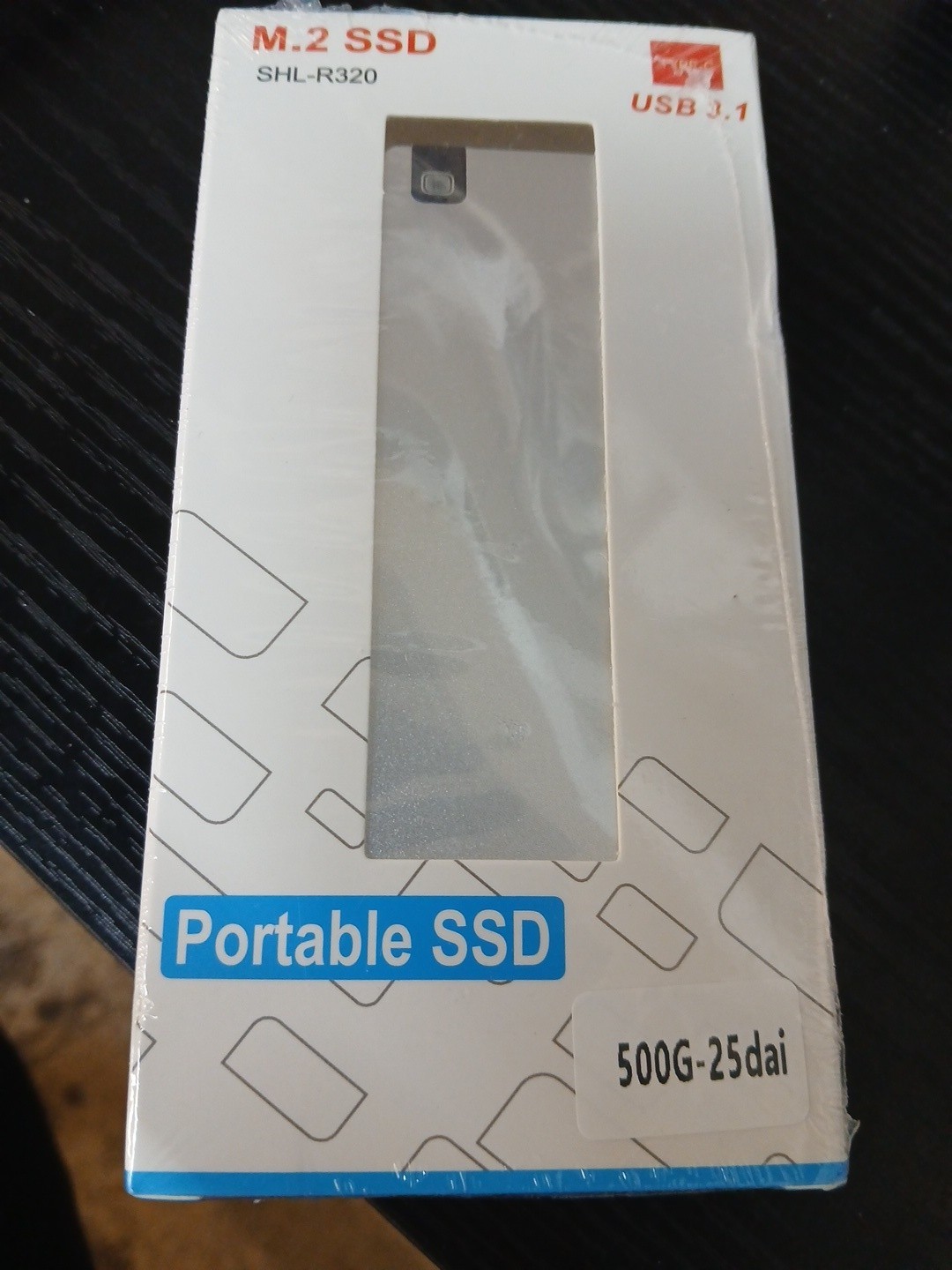 SHL-R320 Portable External SSD 500GB M.2 Silver USB 3.1 Type-C