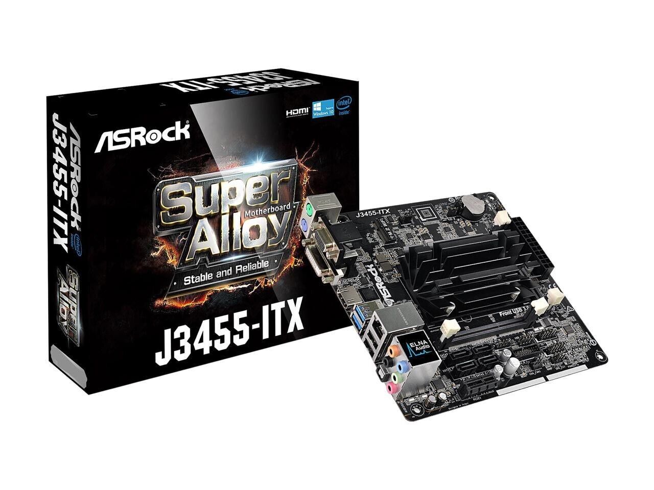 ASRock J3455-ITX Intel Quad-Core Processor J3455 (2.3GHz) Mini ITX Motherboard