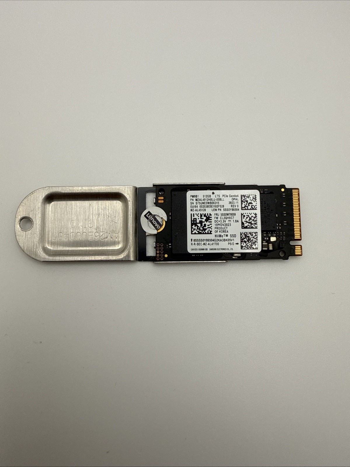 Samsung 512GB PCle Gen 4x4 SSD Drive MZ-AL45120 MZAL4512HBLU