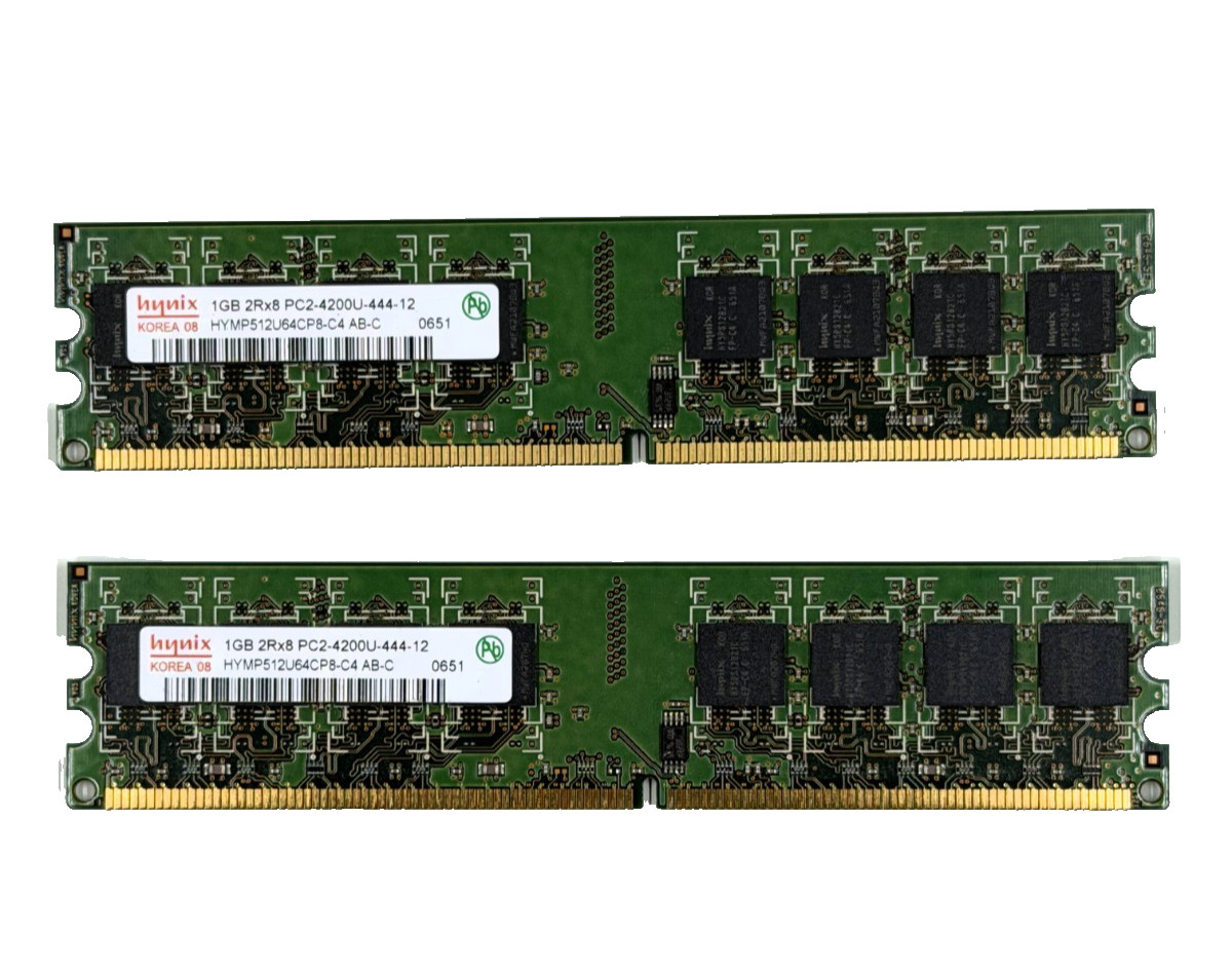 Hynix 2GB DDR2-533mhz DIMM Kit (2x 1GB)  PC2-4200 HYMP512U64CP8-C4