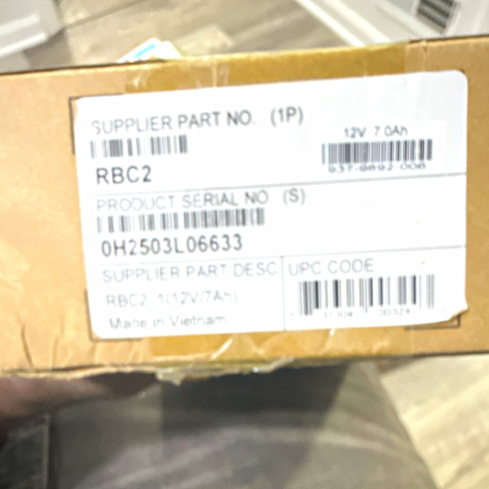 APC RBC2 Replacement Battery Cartridge 12V Voltage Compatibility Brown