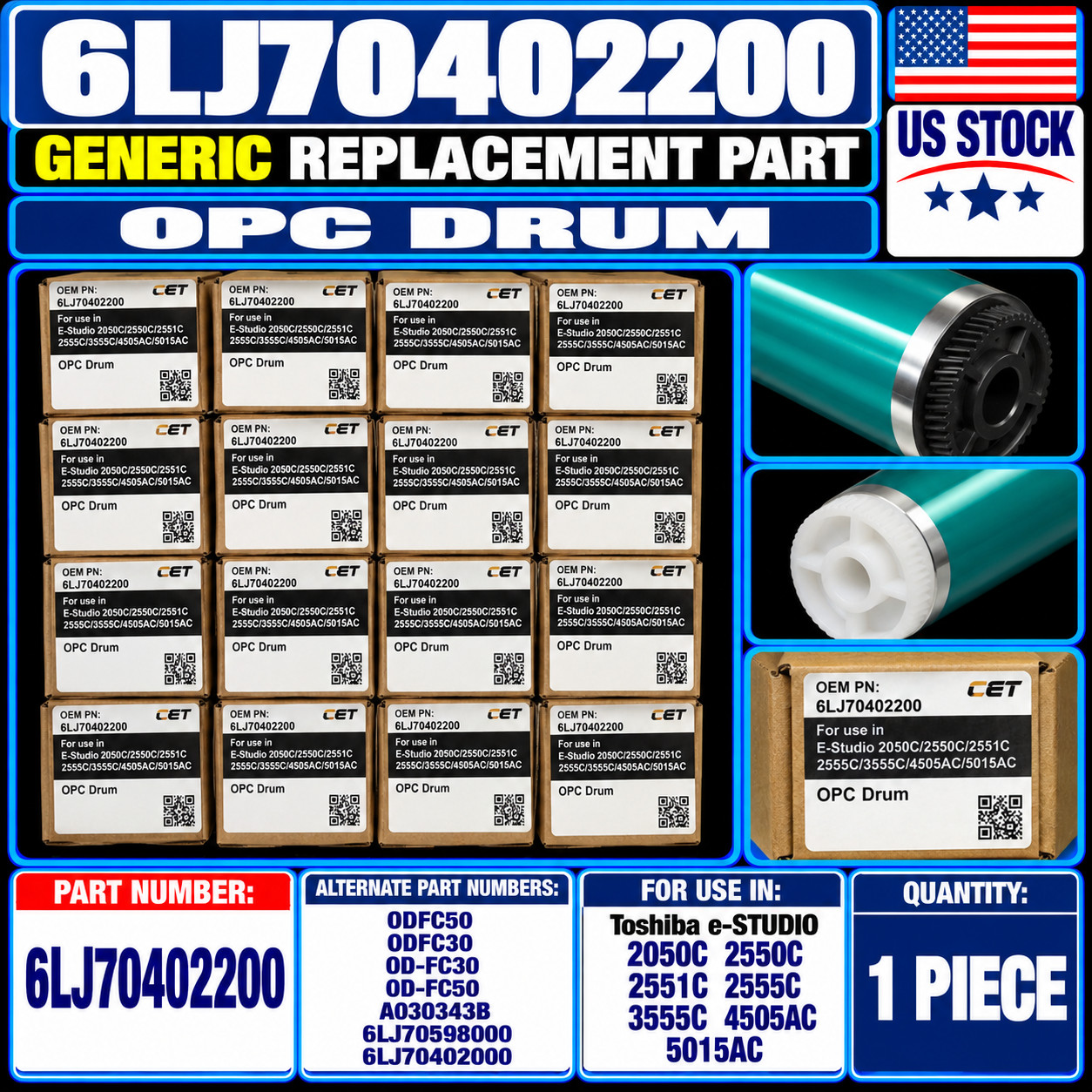 GENERIC TOSHIBA DRUM 6LJ704022000 OPC DRUM 