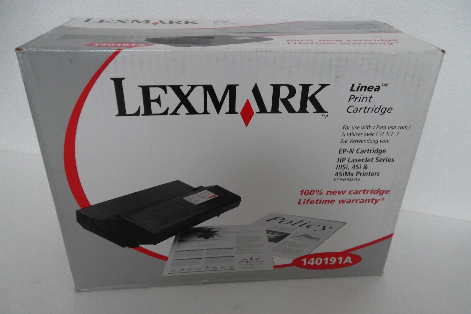 Lexmark Toner Cartridge Blk  10K Yield for HP 92291A 4si IIISi 4SiMx 140191A NEW