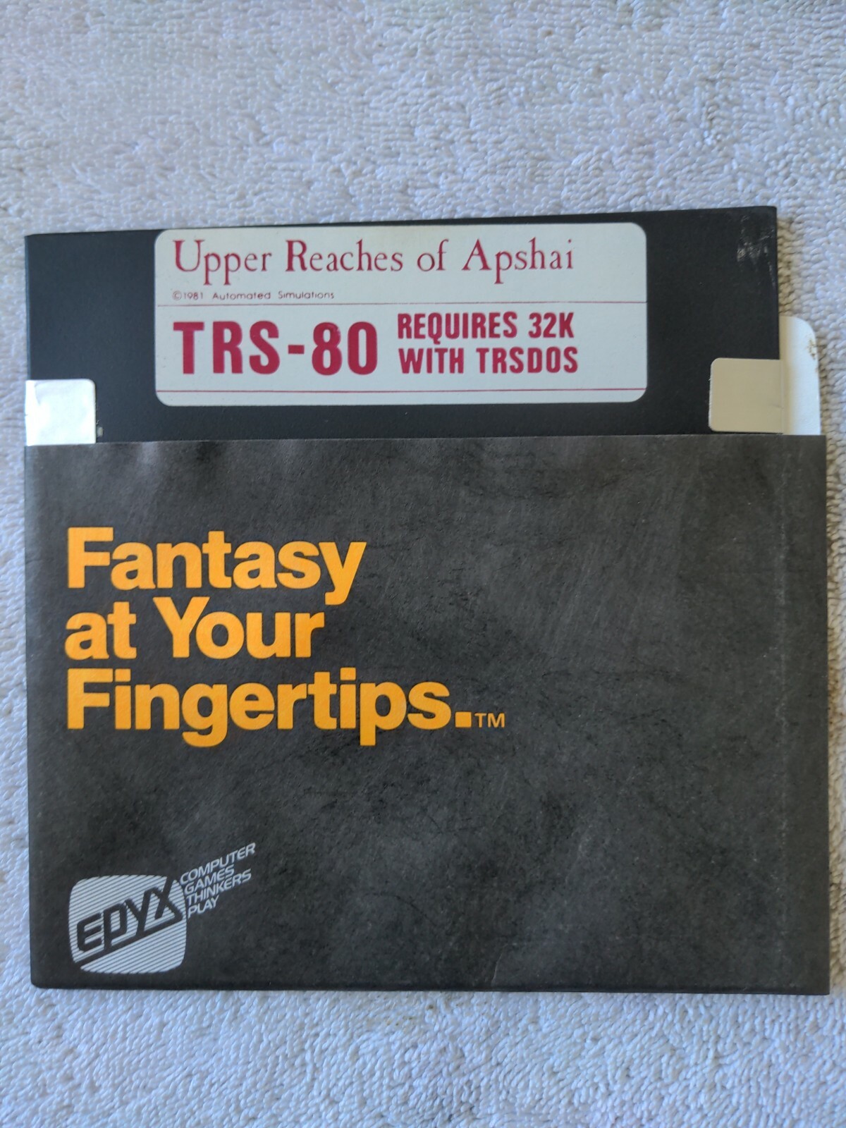 Upper Reaches of Apshai by Automated SImulations 1981 Apple II 5.25" Floppy
