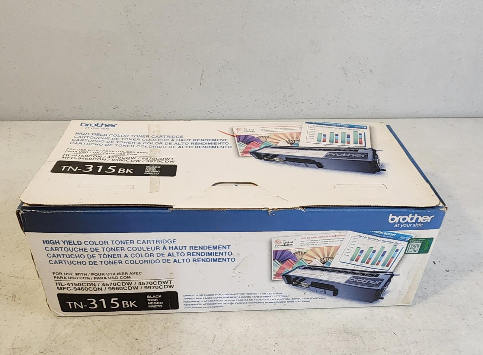 Brother TN-315BK Black Hi Yield Toner Cartridge Genuine New Sealed Bag NO BOX
