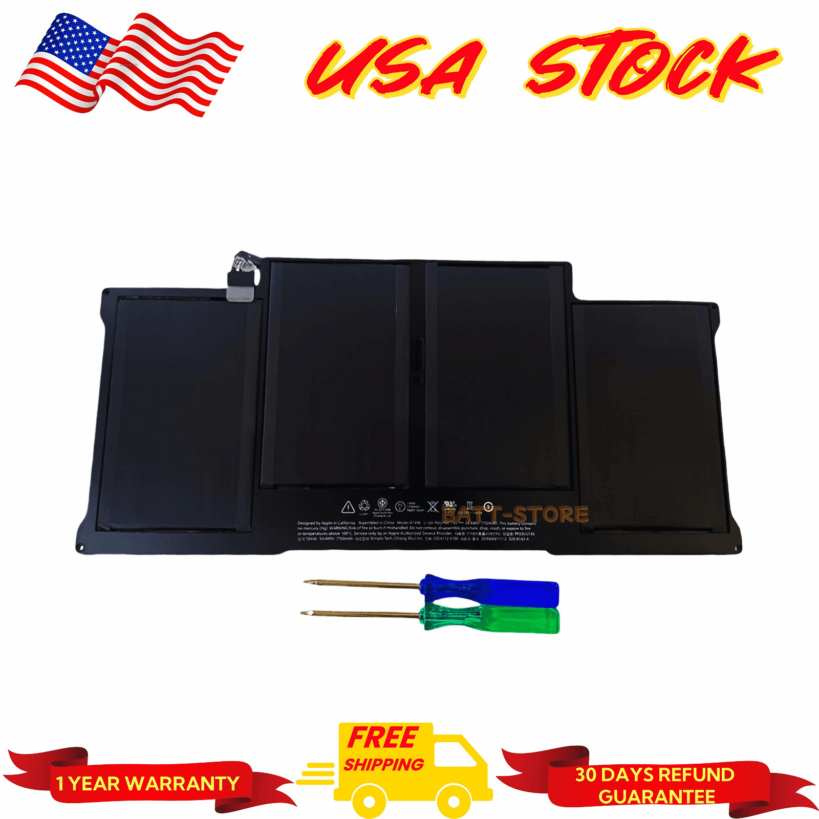 ORIGINAL A1496 A1405 Battery For MacBook Air 13 A1466 A1377 Early 2017 2015 NEW