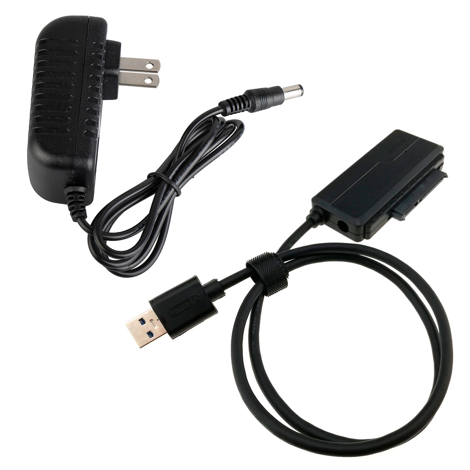 SATA HDD to USB 3.0 Adapter Cable 2.5" 3.5“ SSD Hard Drive Wire 12V 2A Power