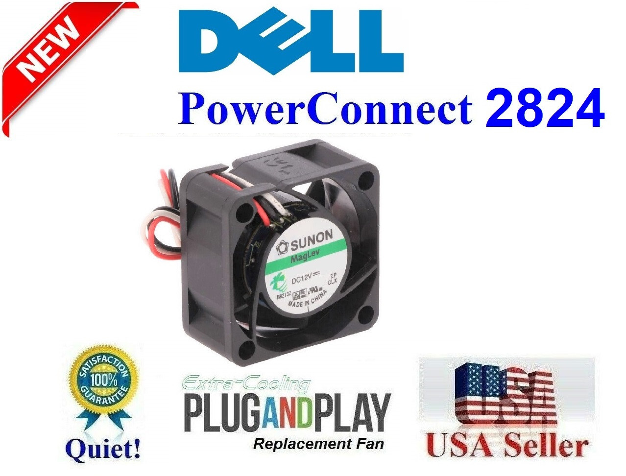 1x New Replacement fan for Dell PowerConnect 2824 