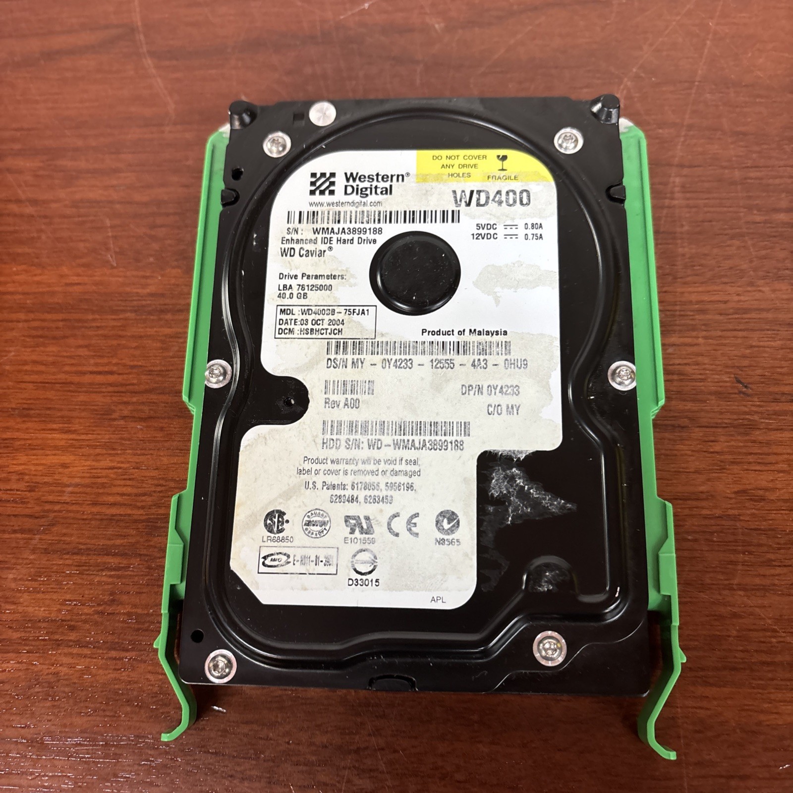 Western Digital WD400BB-75FJA1 40GB IDE/ATA-100 Hard Drive