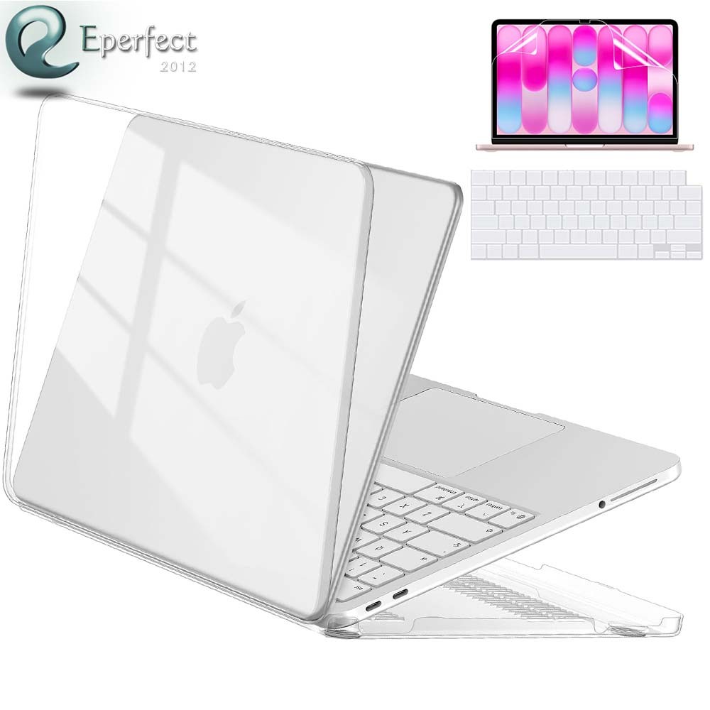 For MacBook Neo 13 inch A3404 Clear Shell Case +Keyboard Cover +Screen Protector